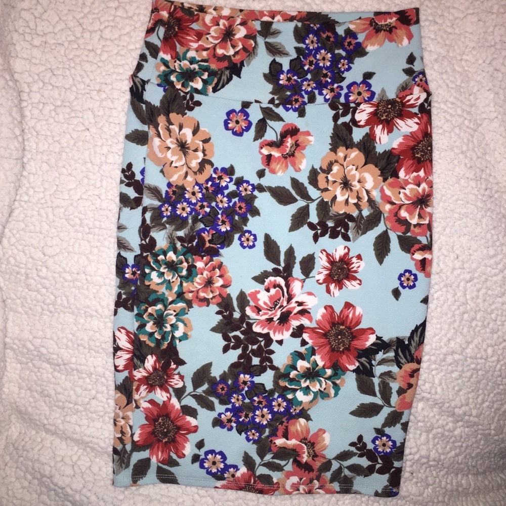 LulaRoe Floral High Waist Pencil Skirt